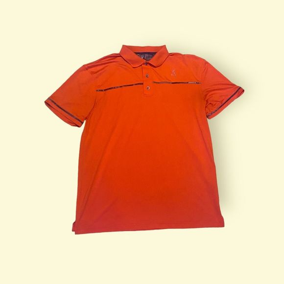 Browning Neon Orange and Camo Polyester Polo Shirt Men’s Size Medium - Picture 1 of 5